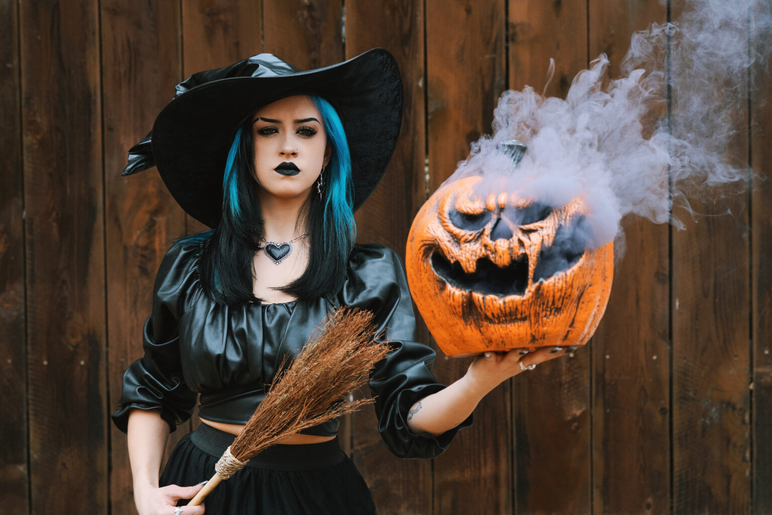 Smoking Pumpkin Halloween Photoshoot